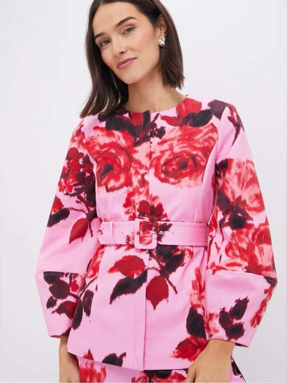 Tuckernut Cerise Blossom Long Sleeve Rhonda Tunic Top
Size 4